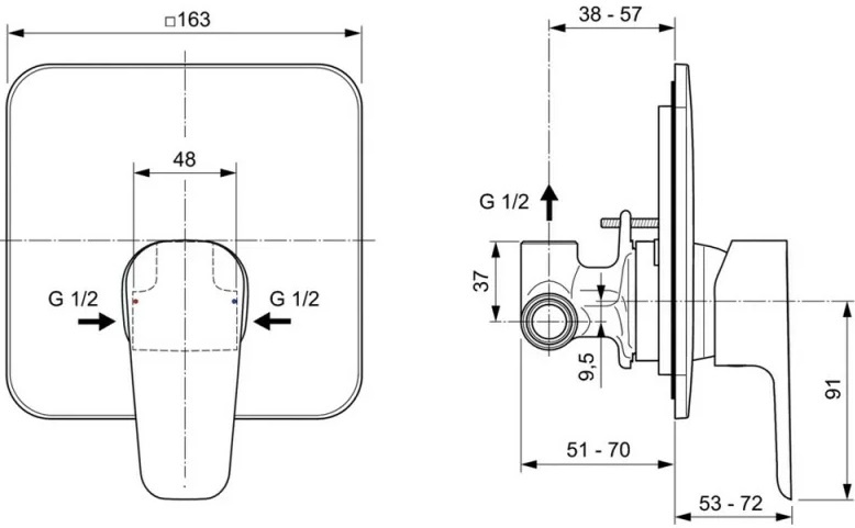 Смеситель для душа Ideal Standard Cerafine D хром A7188AA - 3