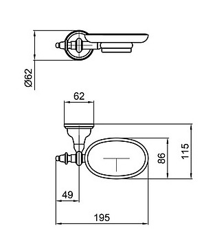 Мыльница Webert Ottocento  AM500101065 - 1