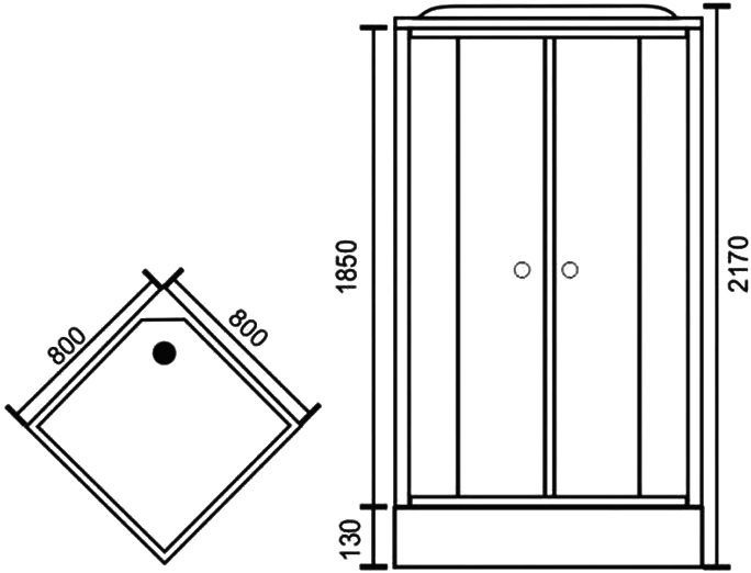 Душевая кабина Royal Bath RB80HP7-BT-CH - 6