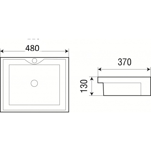 Раковина встраиваемая Weltwasser WW DEILBACH 4014 48 белый  10000003887 - 1