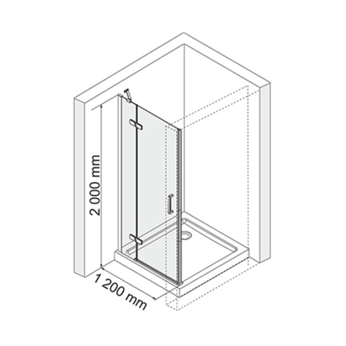 Душевая дверь Wasserkraft Aller 10H05 L 120 см 10H05L - 1