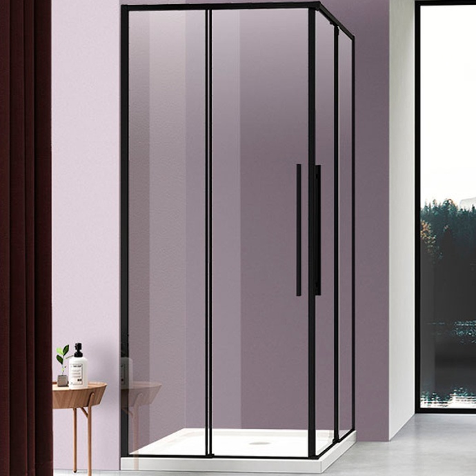 Душевой уголок Vincea Slim-N 100х80 черный стекло прозрачное VSS-4SN8010CLB - 0