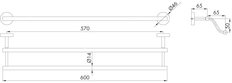 Полотенцедержатель Veragio Largenta VR.LGT-1922.CR - 1