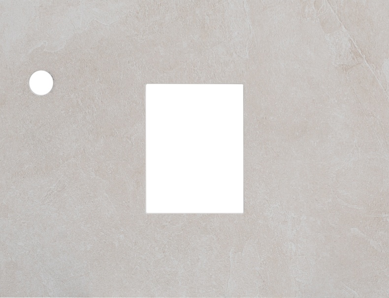 Тумба с раковиной STWORKI Эстерсунд 60 белая матовая, простоун беж с отверстием под смеситель в столешнице 459718 - 3