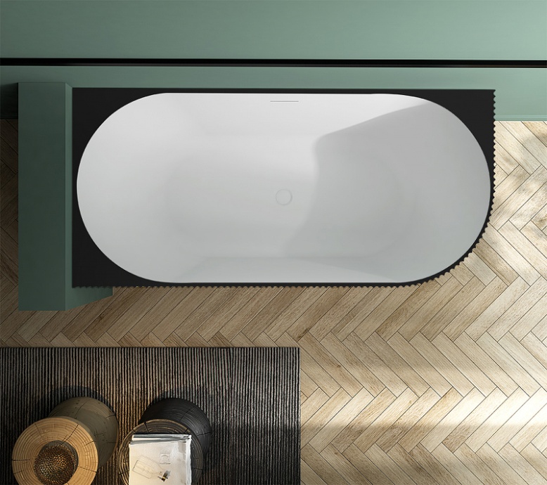 Акриловая ванна Abber 170х80 черный, матовый  AB9329-1.7MB L - 2