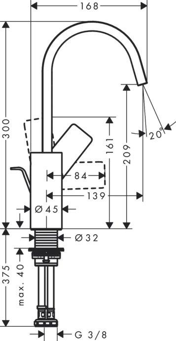 Смеситель для раковины Hansgrohe Vivenis хром  75030000 - 1