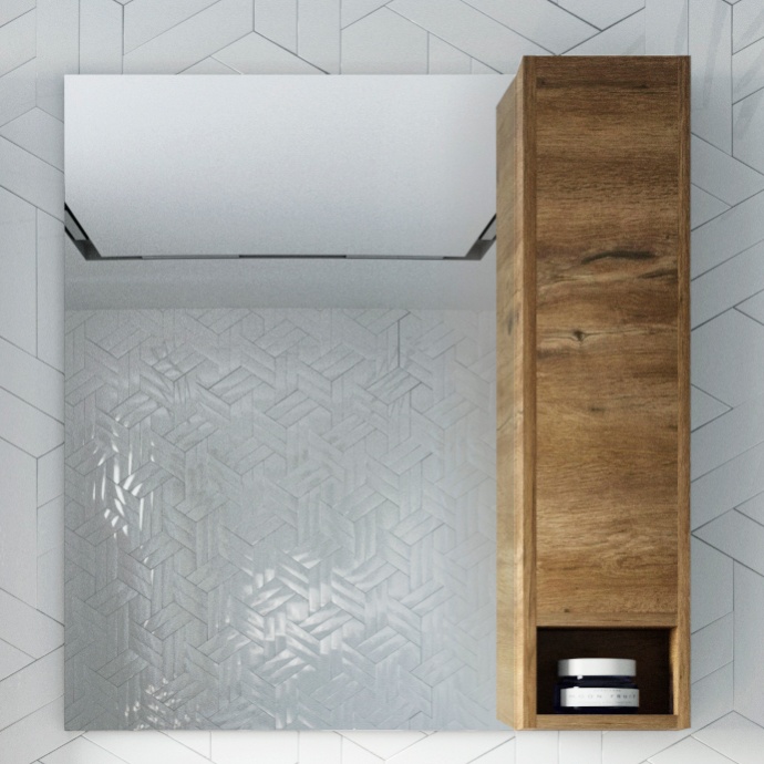 Мебель для ванной STWORKI Карлстад 75 дуб рустикальный, роверелла, с отверстием для смесителя в столешнице 427895 - 5