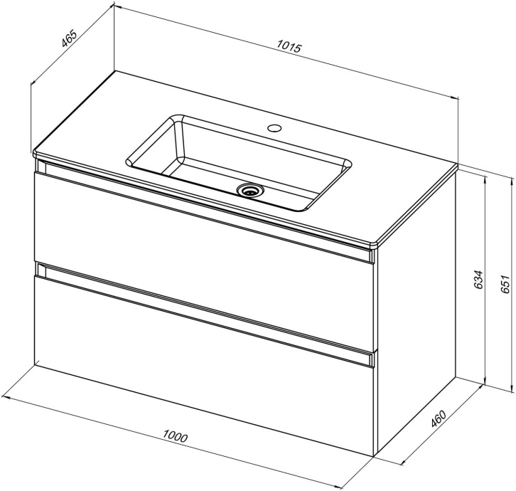 Тумба под раковину Allen Brau Eclipse 100 черный матовый 1.E1003.AM - 1