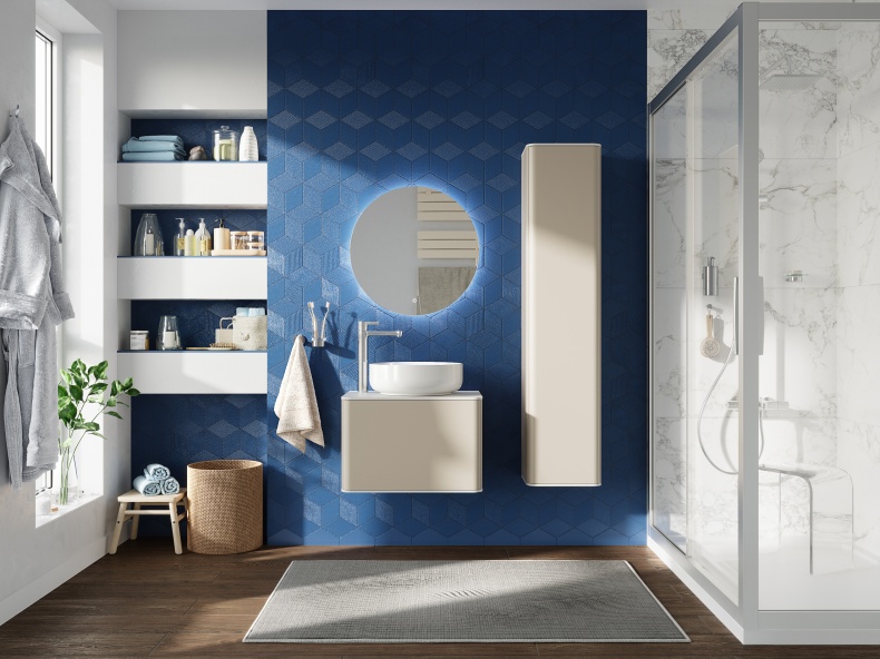 Шкаф-пенал STWORKI Ноттвиль 150 бежевый шелк ppJUL.150-216.215 - 1