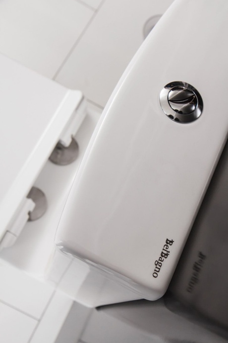 Унитаз-компакт BelBagno Deluca BB343CPR безободковый с бачком BB343T и сиденьем микролифт BB2011SC - 3