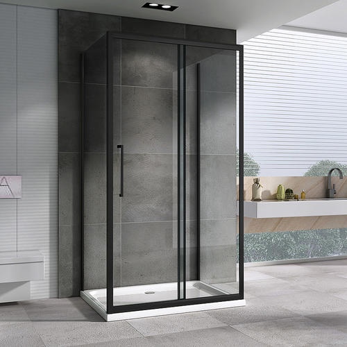 Душевой уголок Abber Schwarzer Diamant 150х80 черный  AG30150BH-S80B - 1