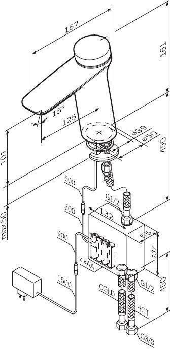 Термостат AM.PM Inspire V2.0 F50A02400 TouchReel электронный, для раковины - 9