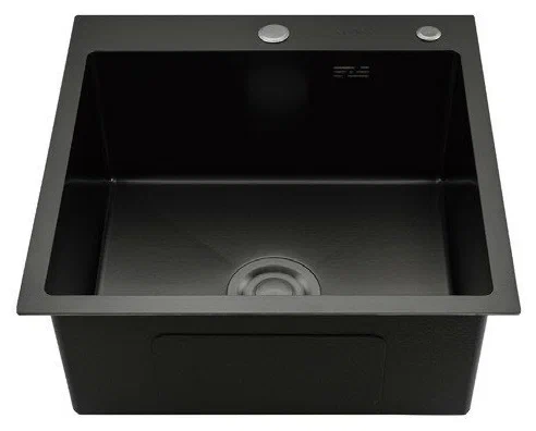 Кухонная раковина Gappo 50х50 черная GS5050-6 - 0