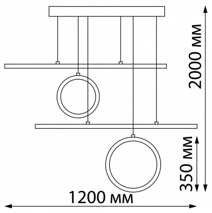 Подвесная светодиодная люстра Novotech Over Ondo 359182 - 3