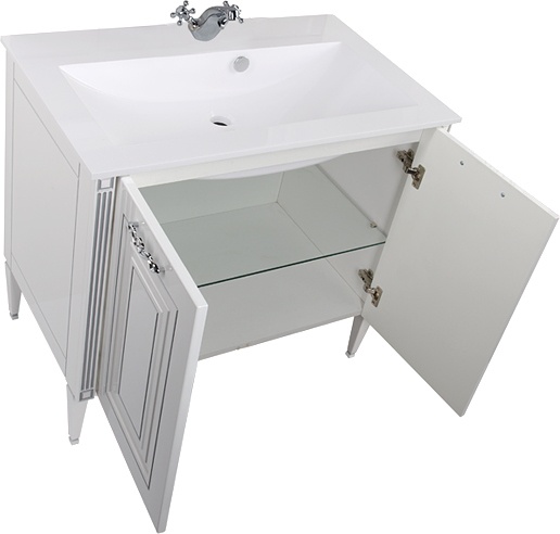 Тумба с раковиной Aquanet Паола 90 белая 181762 - 7