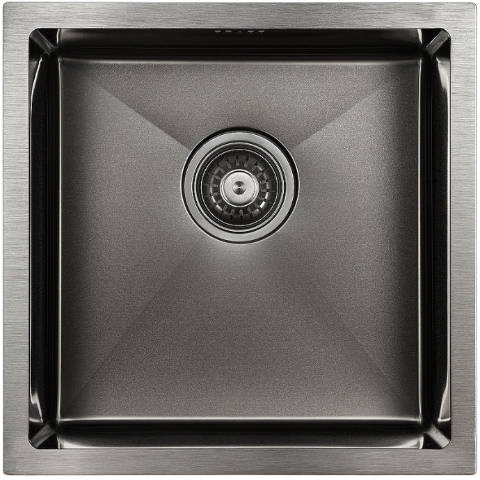Мойка кухонная Paulmark Gerberg 44 темный хром PM214444-GM - 0