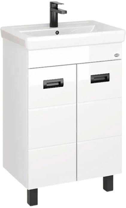 Тумба под раковину Onika Балтика-Квадро Black 60 белый  106139 - 0