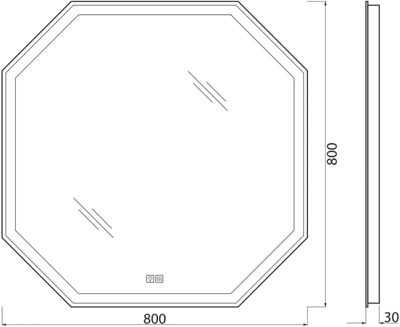 Комплект мебели BelBagno Albano 80 светлое дерево - 18