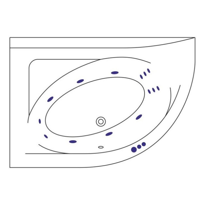 Ванна акриловая Excellent Aquaria Smart 150x100 L с гидромассажем белый - золото WAEX.ARL15.SMART.GL - 7