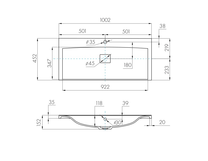 Тумба с раковиной Aquaton Мадрид 100 белый 1A1269K6MA010 - 6
