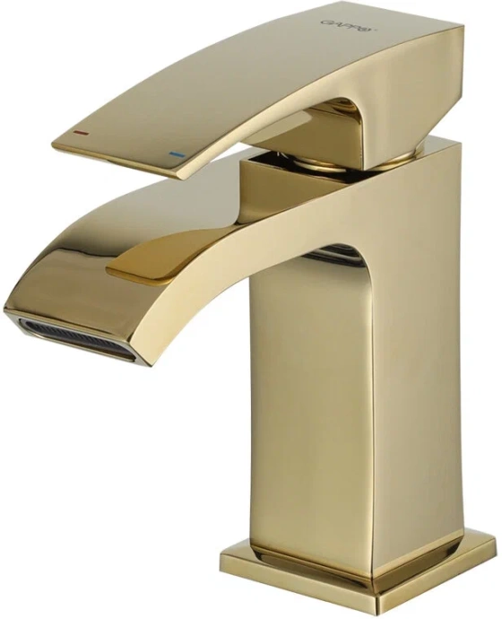 Смеситель для раковины Gappo золото глянцевое G1007-3 - 0