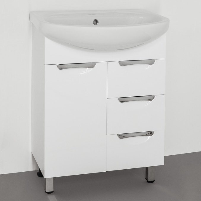 Мебель для ванной Style Line Жасмин 65 белая - 1