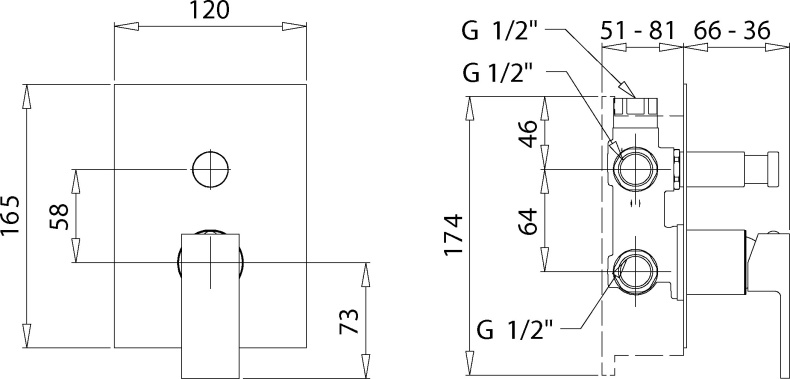 Смеситель для ванны с душем Migliore Kvant 30439 С ВНУТРЕННЕЙ ЧАСТЬЮ, черный - 1