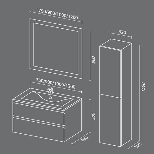 Комплект мебели Sanvit Авеню-2 120 белый глянец - 6