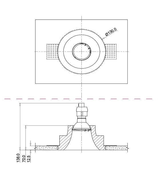 Встраиваемый светильник Maytoni Gyps DL002-1-01-W - 1