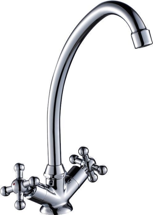 Смеситель для кухонной мойки Rossinka  хром  G02-71 - 0