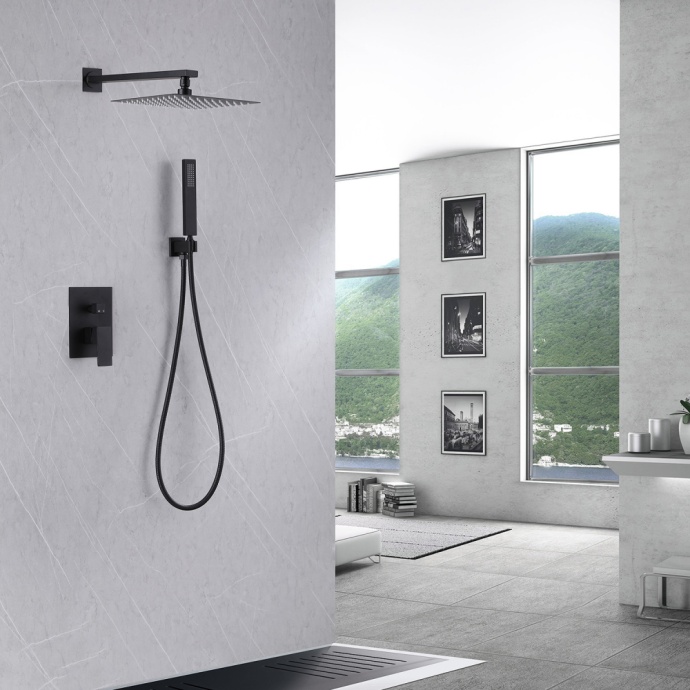 Душевая система ABBER Daheim черный матовый  AF8219B - 1