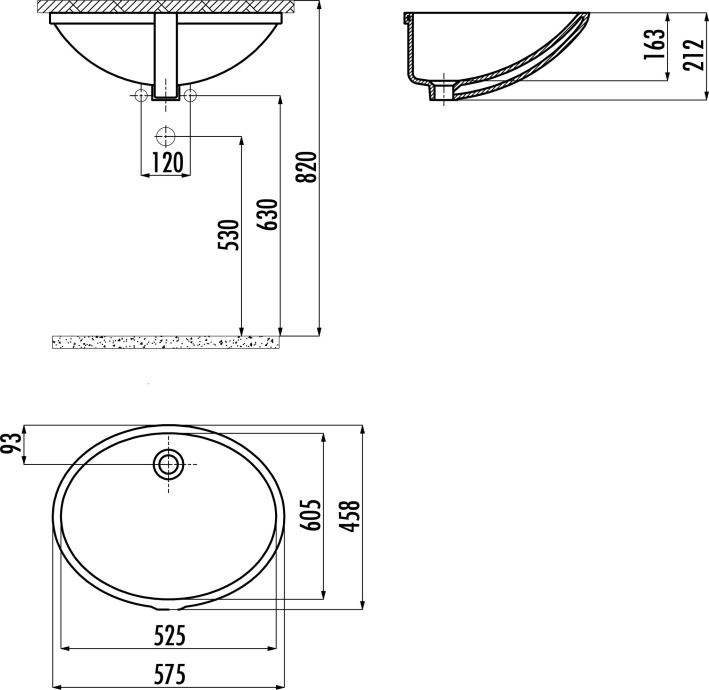 Раковина Creavit TP205 TP205-00CB00E-0000 - 1