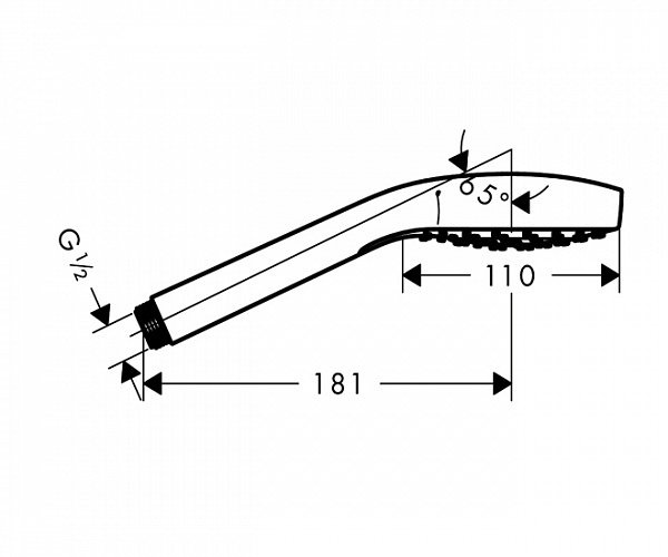 Душевая лейка Hansgrohe  11 см  26804400 - 3
