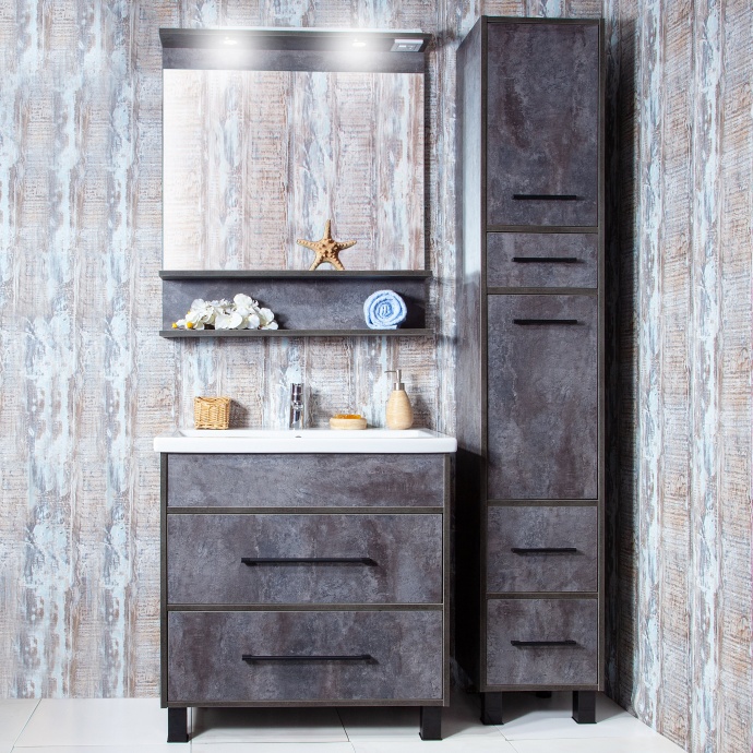 Мебель для ванной Бриклаер Чили 80 цемент - 0