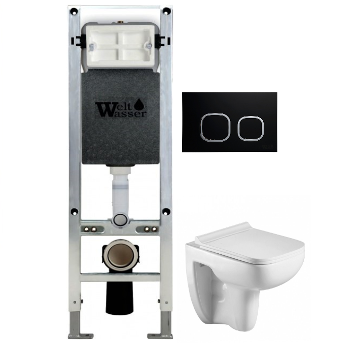 Комплект Weltwasser AMBERG 350 ST + KEHLBACH 004 GL-WT + AMBERG RD-BL  10000006538 - 0