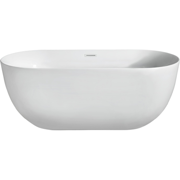 Акриловая ванна Aquatek Афина 170х78 белый с ножками и сливом-переливом  AQ-44778 - 0