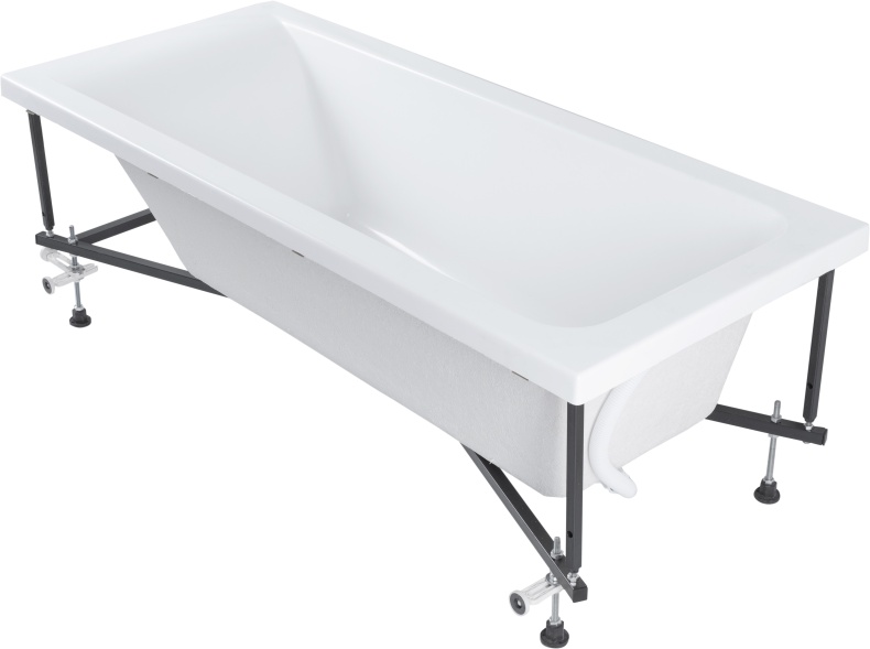 Акриловая ванна STWORKI Стокгольм 180x80 с каркасом, прямоугольная, российская, пристенная, встраиваемая 270056 - 9