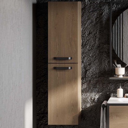 Шкаф подвесной Aquaton Лофт Фабрик 34 темное дерево 1A242803LTDY0 - 4