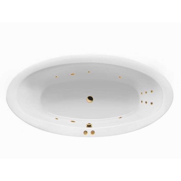 Ванна акриловая Excellent Lumina Line 190х95 с гидромассажем белый - золото WAEX.LUM19.LINE.GL - 0