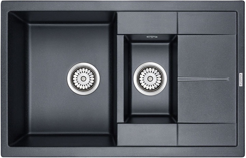 Мойка кухонная Paulmark Feste 77.5 черный матовый PM237850-BLM - 3