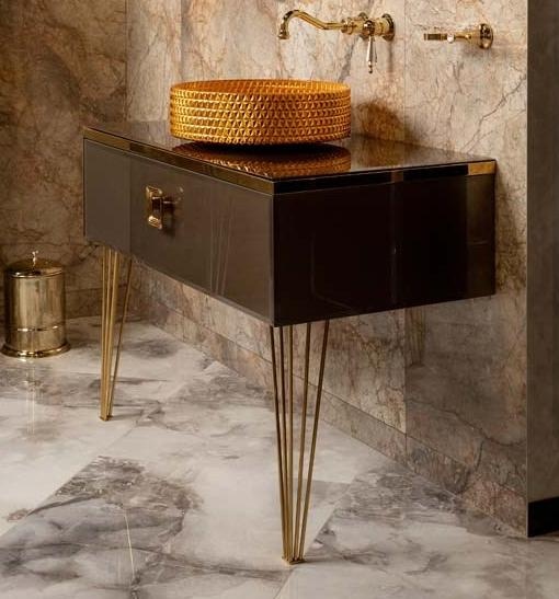 Тумба под раковину Armadi Art Lucido 80 коричневый 770-080-BB - 1