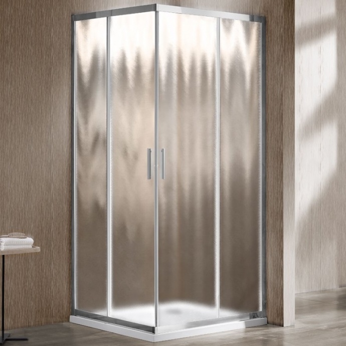 Душевой уголок Vincea Garda 90х90 хром стекло рифленое VSS-1G900CH - 0