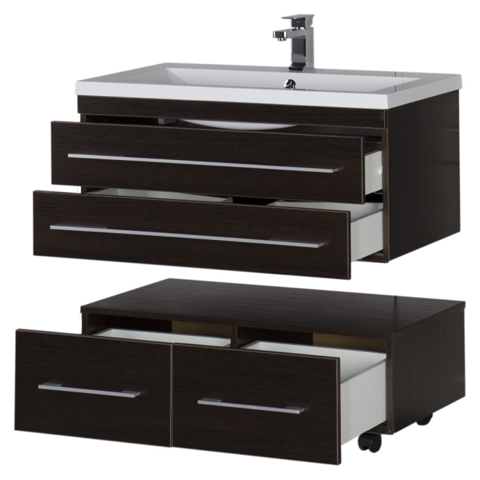 Тумба Aquanet Нота 90 подкатная венге 00170748 - 9