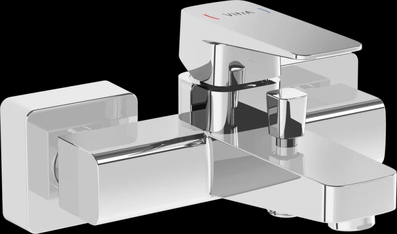 Смеситель для ванны с душем VitrA Root Square хром A42737EXP - 0