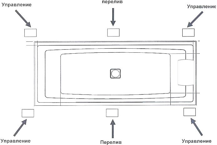 Акриловая ванна Riho Still Square 180x80 подголовник справа B099003005 - 9