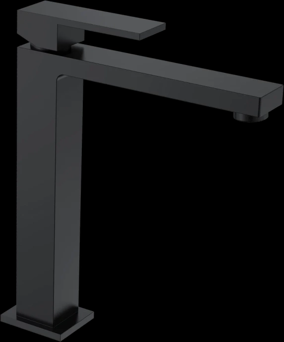 Смеситель для раковины Boheme Qubic черный матовый 472-B - 0