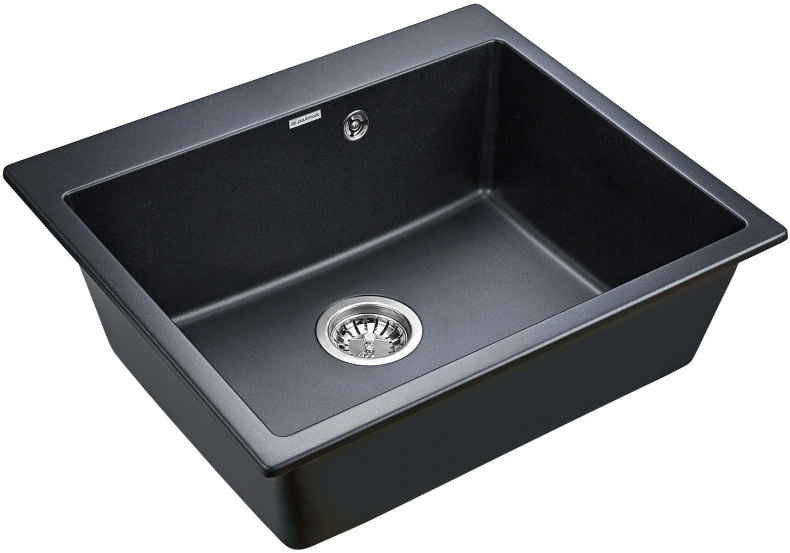Мойка кухонная Paulmark Kante PM106052-BLM черный металлик - 1