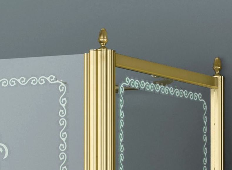 Душевая дверь в нишу Cezares Retro A B1 90 CP G L RETRO-A-B-1-90-CP-G-L - 4