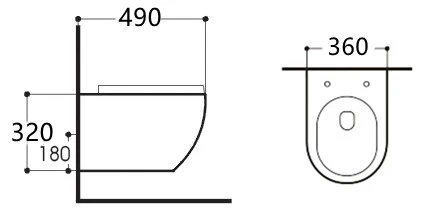 Унитаз подвесной Aquatek Европа 49 белый с сиденьем микролифт  AQ1900-00 - 1