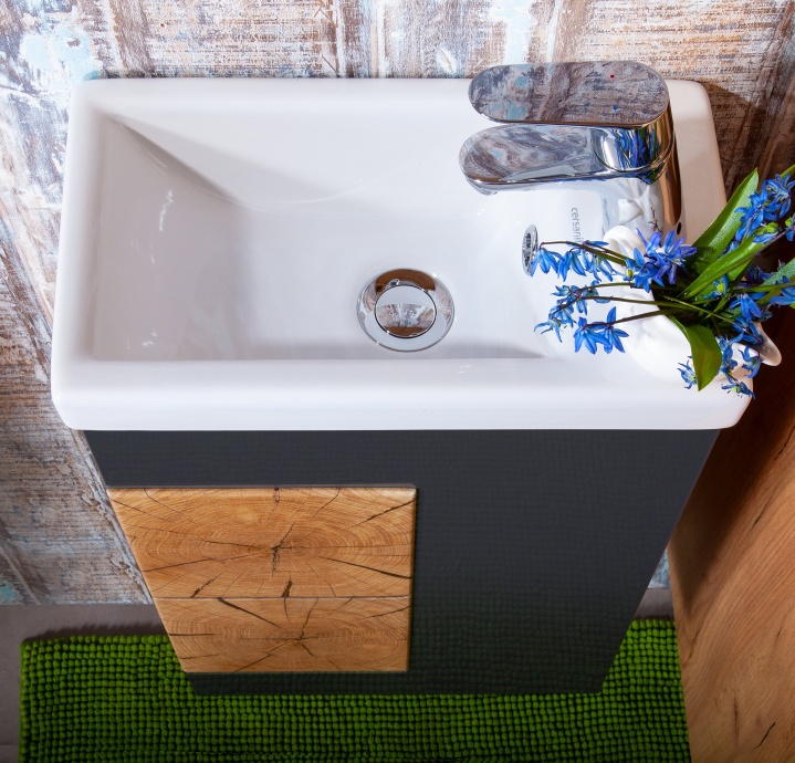 Мебель для ванной Бриклаер Фостер 40 дуб золотой, антрацит - 7